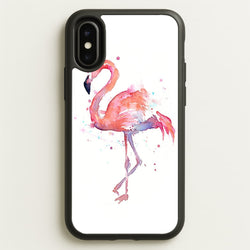 Watercolour Flamingo Painting  - Flamingos Phone Case for iPhone X / XS