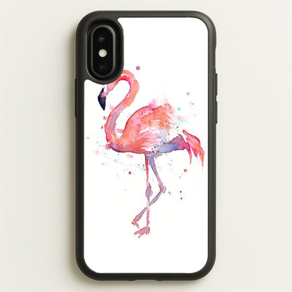 Watercolour Flamingo Painting  - Flamingos Phone Case for iPhone X / XS