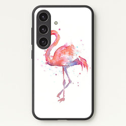 Watercolour Flamingo Painting  - Flamingos Phone Case for Galaxy S24