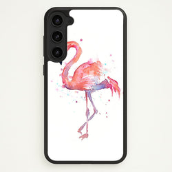 Watercolour Flamingo Painting  - Flamingos Phone Case for Galaxy S23 Plus