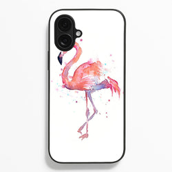 Watercolour Flamingo Painting  - Flamingos Phone Case for iPhone 16 Plus