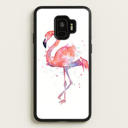 Watercolour Flamingo Painting  - Flamingos Phone Case for Galaxy S9