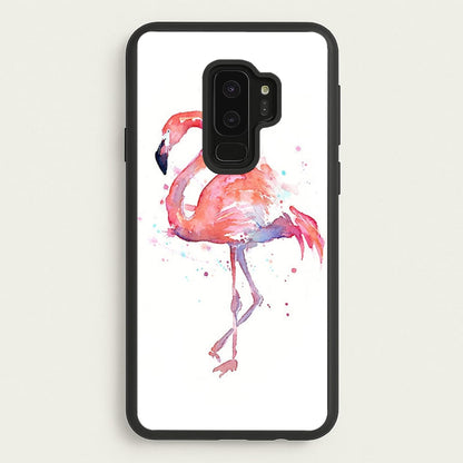 Watercolour Flamingo Painting  - Flamingos Phone Case for Galaxy S9 Plus