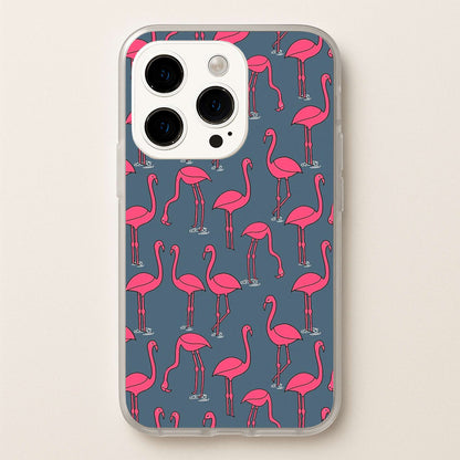 Basic Pink Flamingo Pattern  - Animals Phone Case for iPhone 14 Pro Max