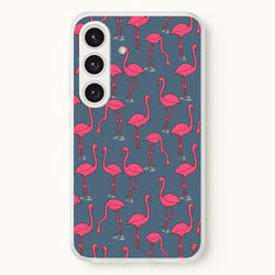 Basic Pink Flamingo Pattern  - Animals Phone Case for Galaxy S25 Plus