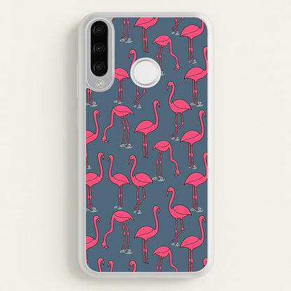 Basic Pink Flamingo Pattern  - Animals Phone Case for Huawei P30 Lite