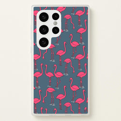 Basic Pink Flamingo Pattern  - Animals Phone Case for Galaxy S24 Ultra