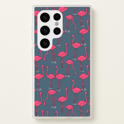 Basic Pink Flamingo Pattern  - Animals Phone Case for Galaxy S24 Ultra
