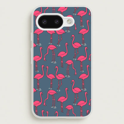 Basic Pink Flamingo Pattern  - Animals Phone Case for Google Pixel 9a