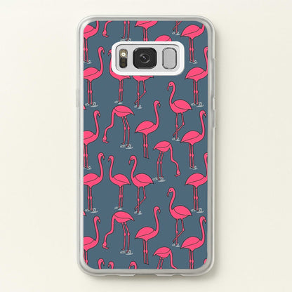 Basic Pink Flamingo Pattern  - Animals Phone Case for Galaxy S8