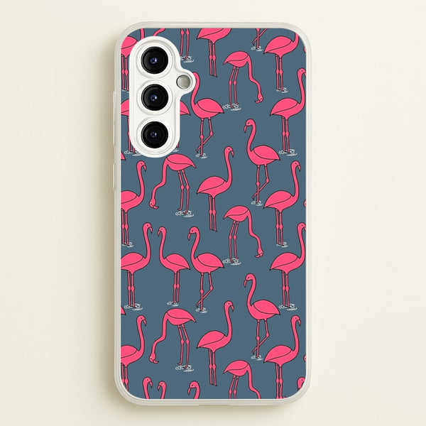 Basic Pink Flamingo Pattern  - Animals Phone Case for Galaxy A54