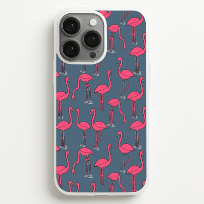 Basic Pink Flamingo Pattern  - Animals Phone Case for iPhone 13 Pro Max