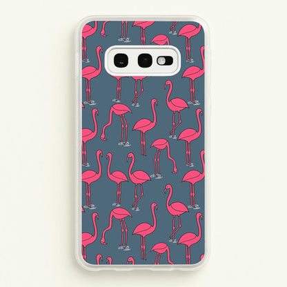 Basic Pink Flamingo Pattern  - Animals Phone Case for Galaxy S10e