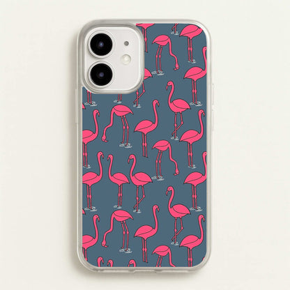 Basic Pink Flamingo Pattern  - Animals Phone Case for iPhone 12 / 12 Pro