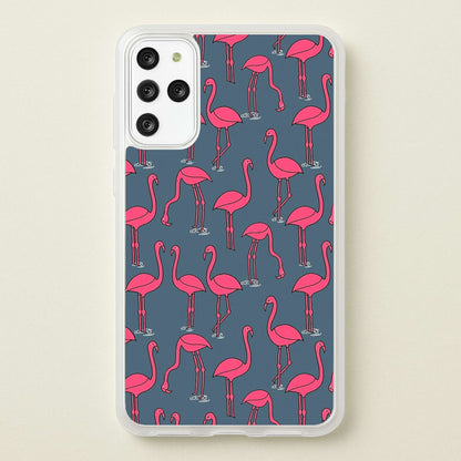 Basic Pink Flamingo Pattern  - Animals Phone Case for Galaxy S20 Plus