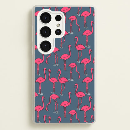 Basic Pink Flamingo Pattern  - Animals Phone Case for Galaxy S25 Ultra