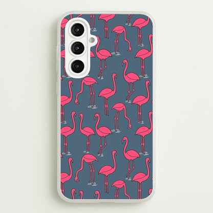 Basic Pink Flamingo Pattern  - Animals Phone Case for Galaxy A16