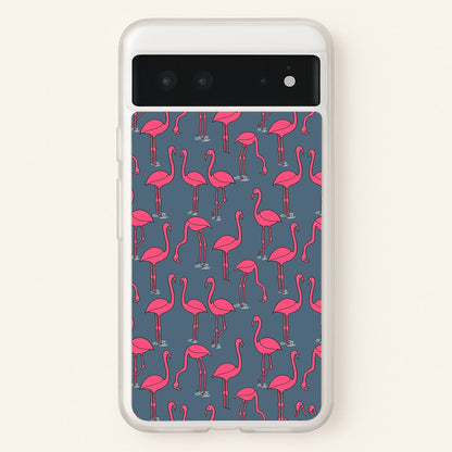 Basic Pink Flamingo Pattern  - Animals Phone Case for Google Pixel 6
