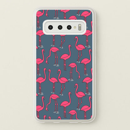 Basic Pink Flamingo Pattern  - Animals Phone Case for Galaxy S10 Plus