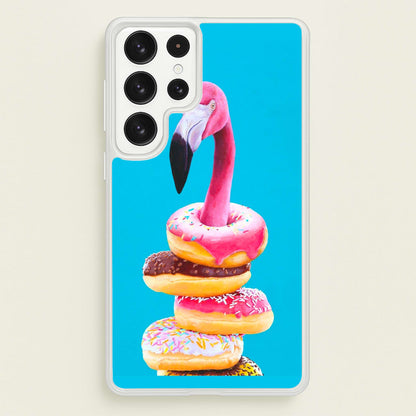 A Famished Flamingo  - Animals Phone Case for Galaxy S23 Ultra