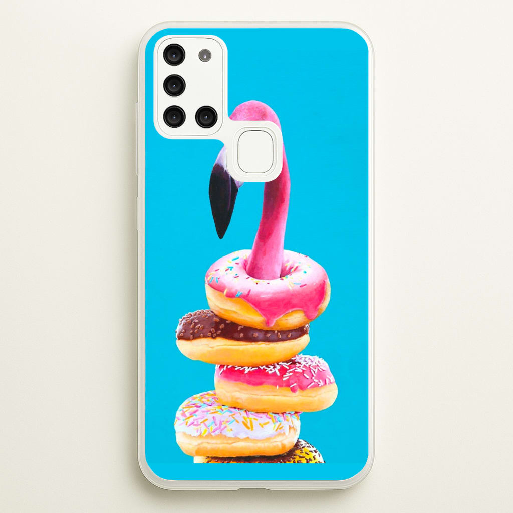 A Famished Flamingo  - Animals Phone Case for Galaxy A21s