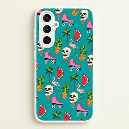 Skull Creams - Summer Pattern  - Flamingos Phone Case for Galaxy A16