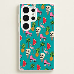Skull Creams - Summer Pattern  - Flamingos Phone Case for Galaxy S25 Ultra