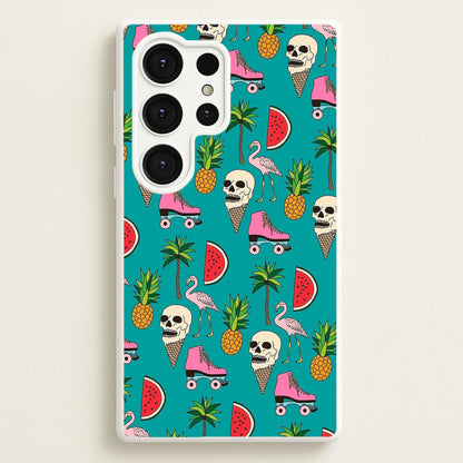 Skull Creams - Summer Pattern  - Flamingos Phone Case for Galaxy S25 Ultra