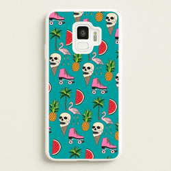 Skull Creams - Summer Pattern  - Flamingos Phone Case for Galaxy S9