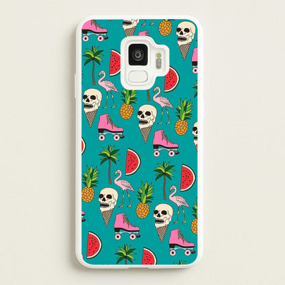 Skull Creams - Summer Pattern  - Flamingos Phone Case for Galaxy S9