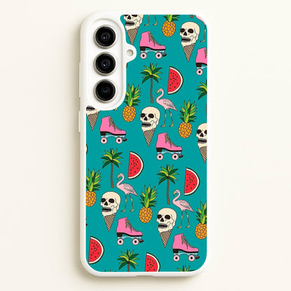 Skull Creams - Summer Pattern  - Flamingos Phone Case for Galaxy A56