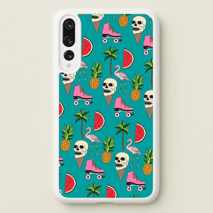 Skull Creams - Summer Pattern  - Flamingos Phone Case for Huawei P20 Pro