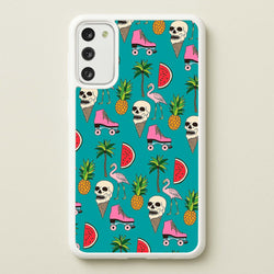 Skull Creams - Summer Pattern  - Flamingos Phone Case for Galaxy S20FE