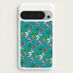Skull Creams - Summer Pattern  - Flamingos Phone Case for Google Pixel 9 Pro XL
