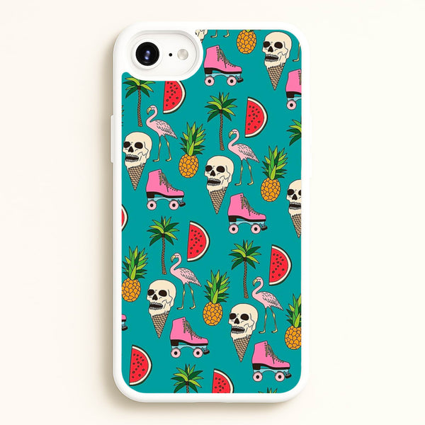 Skull Creams - Summer Pattern  - Flamingos Phone Case for iPhone 6 Plus / 7 Plus / 8 Plus