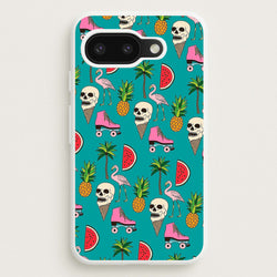 Skull Creams - Summer Pattern  - Flamingos Phone Case for Google Pixel 9a