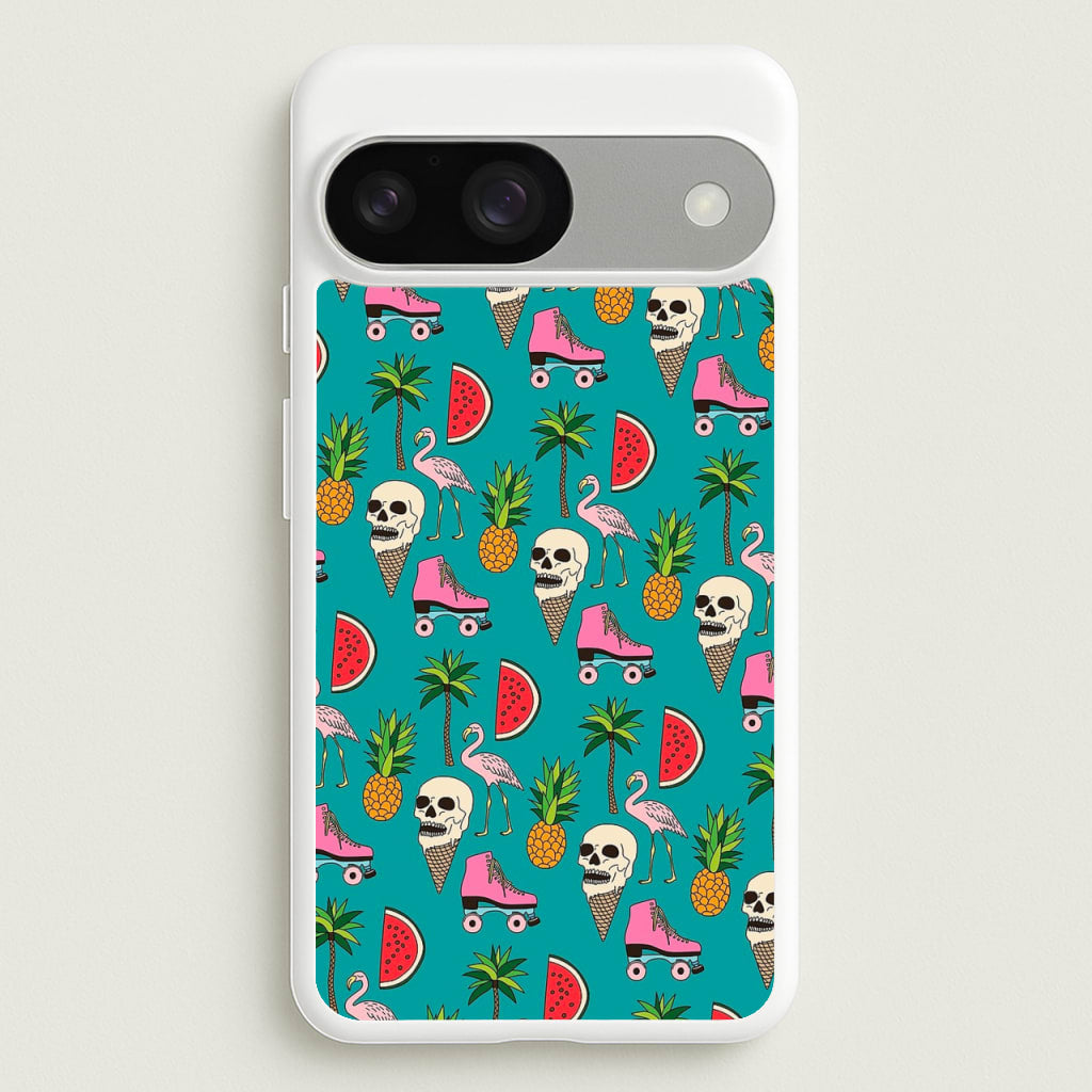 Skull Creams - Summer Pattern  - Flamingos Phone Case for Google Pixel 9 / 9 Pro