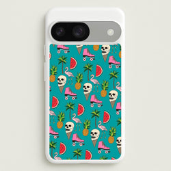 Skull Creams - Summer Pattern  - Flamingos Phone Case for Google Pixel 9 / 9 Pro