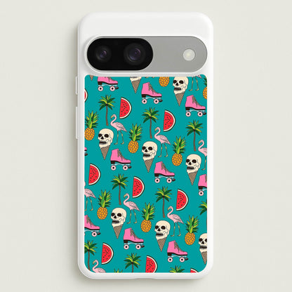 Skull Creams - Summer Pattern  - Flamingos Phone Case for Google Pixel 9 / 9 Pro