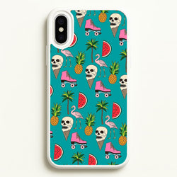 Skull Creams - Summer Pattern  - Flamingos Phone Case for iPhone XS Max