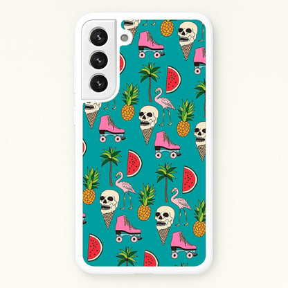 Skull Creams - Summer Pattern  - Flamingos Phone Case for Galaxy S21