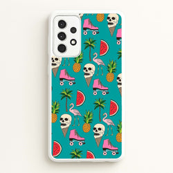 Skull Creams - Summer Pattern  - Flamingos Phone Case for Galaxy A52 / A52s