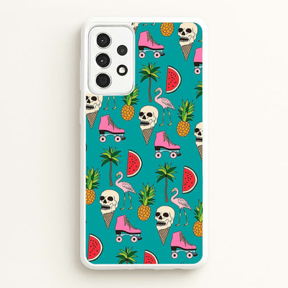 Skull Creams - Summer Pattern  - Flamingos Phone Case for Galaxy A52 / A52s
