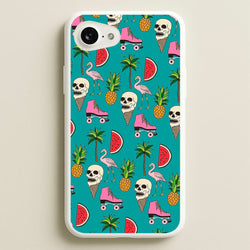 Skull Creams - Summer Pattern  - Flamingos Phone Case for iPhone 16e