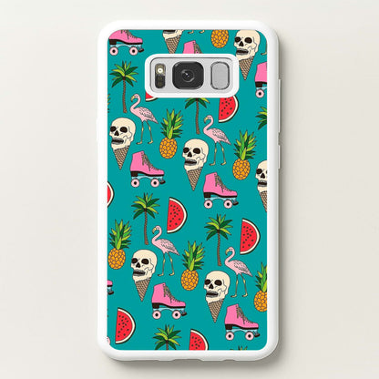 Skull Creams - Summer Pattern  - Flamingos Phone Case for Galaxy S8