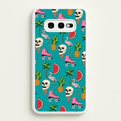 Skull Creams - Summer Pattern  - Flamingos Phone Case for Galaxy S10e