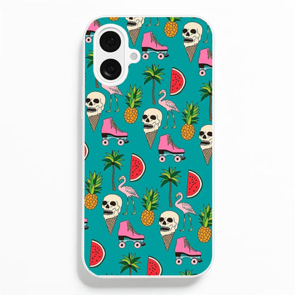 Skull Creams - Summer Pattern  - Flamingos Phone Case for iPhone 16 Plus