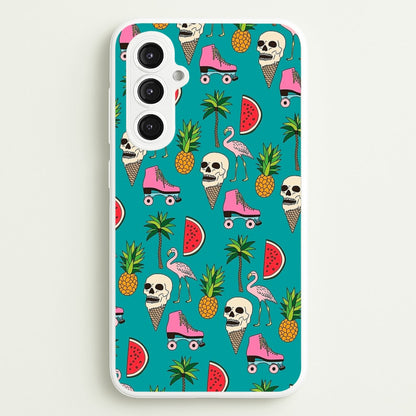 Skull Creams - Summer Pattern  - Flamingos Phone Case for Galaxy S23FE