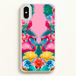 Flamingo and Tropical garden  - Flamingos Phone Case for iPhone XS Max