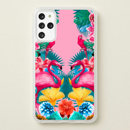 Flamingo and Tropical garden  - Flamingos Phone Case for Galaxy S20 Plus